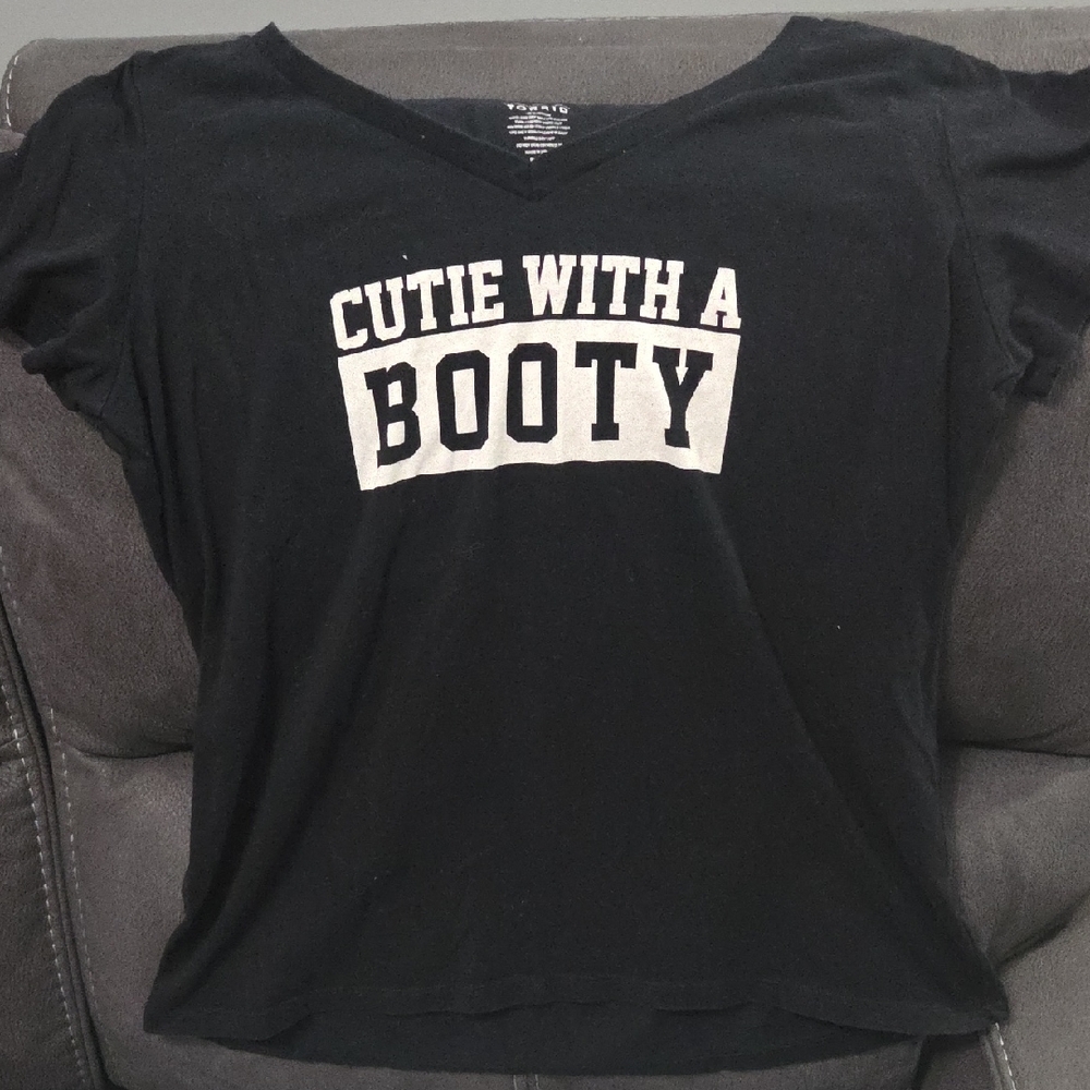 Torrid Black Tee with White Text